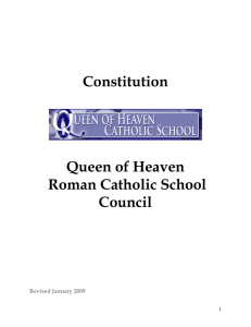 Constitution  Queen of Heaven Roman Catholic School