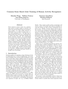 Common Sense Based Joint Training of Human Activity Recognizers