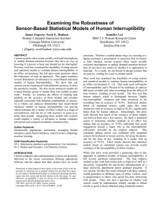 Examining the Robustness of Sensor-Based Statistical Models of Human Interruptibility