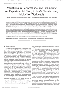 Variations in Performance and Scalability: Multi-Tier Workloads