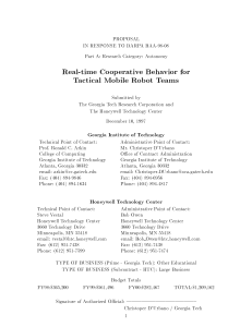 Real-time Cooperative Behavior for Tactical Mobile Robot Teams