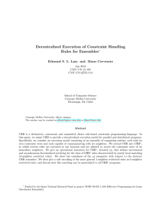 Decentralized Execution of Constraint Handling Rules for Ensembles