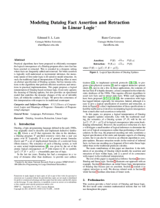Modeling Datalog Fact Assertion and Retraction in Linear Logic ∗
