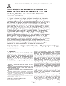 Impacts of irrigation and anthropogenic aerosols on the water