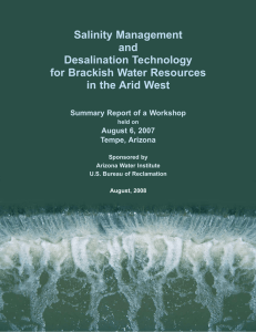 Salinity Management and Desalination Technology for Brackish Water Resources