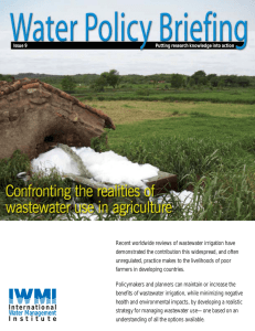 Recent worldwide reviews of wastewater irrigation have