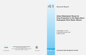 41 Research Report Urban-Wastewater Reuse for Crop Production in the Water-Short