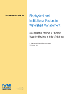 Biophysical and Institutional Factors in Watershed Management