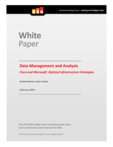 White    Paper Data Management and Analysis