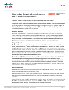 Cisco Unified Computing System Integration with Oracle E-Business Suite R12