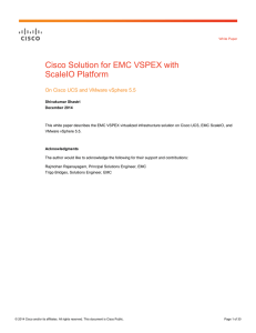 Cisco Solution for EMC VSPEX with ScaleIO Platform