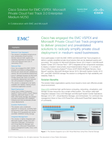 Cisco has engaged the EMC VSPEX and