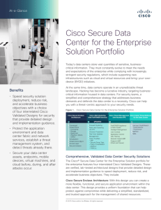 Cisco Secure Data Center for the Enterprise Solution Portfolio At-a-Glance