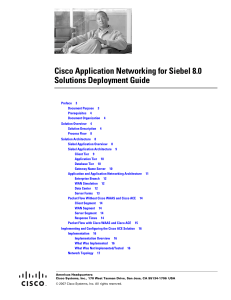 Cisco Application Networking for Siebel 8.0 Solutions Deployment Guide