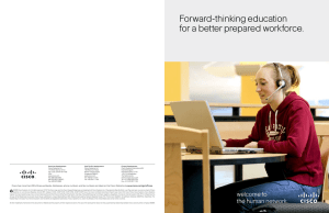 Forward-thinking education for a better prepared workforce.