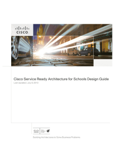 Cisco Service Ready Architecture for Schools Design Guide