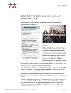 School District Transforms Classroom Learning with Wireless Technology