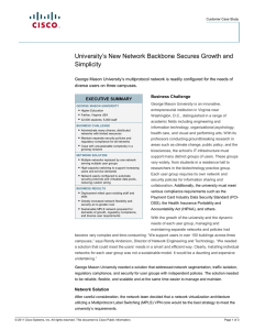 University’s New Network Backbone Secures Growth and Simplicity