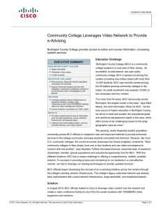 Community College Leverages Video Network to Provide e-Advising