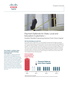 Payment Deferrals for State, Local and Education Customers— Program Overview