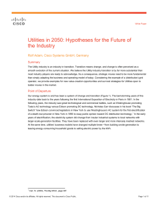 Utilities in 2050: Hypotheses for the Future of the Industry Summary