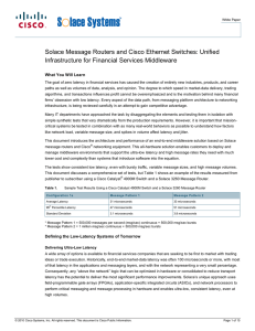 Solace Message Routers and Cisco Ethernet Switches: Unified