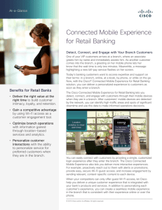 Connected Mobile Experience for Retail Banking At-a-Glance