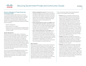 Securing Government Private and Community Clouds • Community Clouds