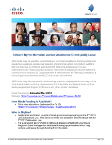 Edward Byrne Memorial Justice Assistance Grant (JAG)-Local