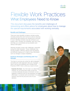 Flexible Work Practices  What Employees Need to Know