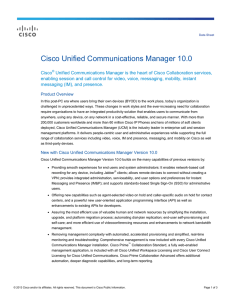 Cisco Unified Communications Manager 10.0