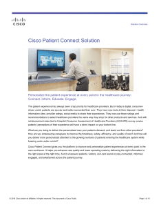 Cisco Patient Connect Solution