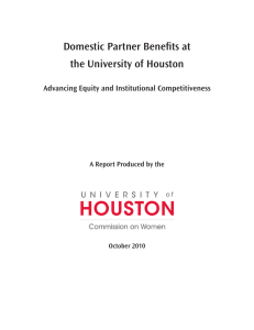 Domestic Partner Beneﬁ ts at the University of Houston