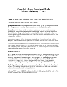 Council of Library Department Heads Minutes - February 17, 2003