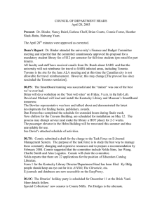 COUNCIL OF DEPARTMENT HEADS April 28, 2003  Slack-Ratiu, Haiwang Yuan.