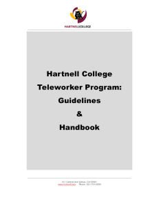 Hartnell College Teleworker Program: Guidelines &amp;