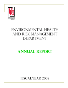 FISCAL YEAR  2008 Environmental health and risk management