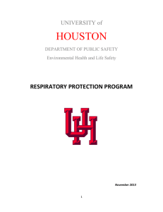 HOUSTON  RESPIRATORY PROTECTION PROGRAM UNIVERSITY of