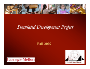Simulated Development Project Fall 2007