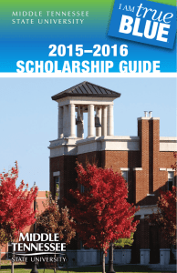 2015–2016 SCHOLARSHIP GUIDE