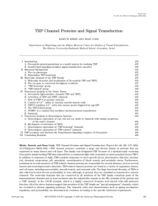 TRP Channel Proteins and Signal Transduction
