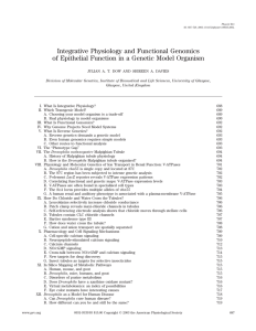 Integrative Physiology and Functional Genomics