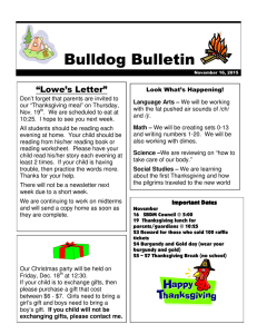 Bulldog Bulletin  “Lowe’s Letter”