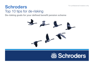 Schroders Top 10 tips for de-risking For professional investors only