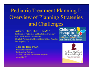 Pediatric Treatment Planning I: Overview of Planning Strategies and Challenges