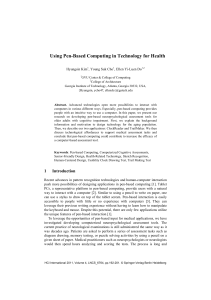 Using Pen-Based Computing in Technology for Health Hyungsin Kim