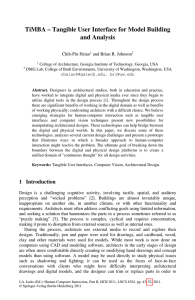 TiMBA – Tangible User Interface for Model Building and Analysis Chih-Pin Hsiao