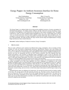 Energy Puppet: An Ambient Awareness Interface for Home Energy Consumption