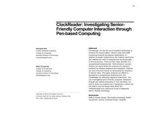 ClockReader: Investigating Senior- Friendly Computer Interaction through Pen-based Computing