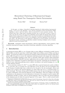 Hierarchical Clustering of Hyperspectral Images using Rank-Two Nonnegative Matrix Factorization Nicolas Gillis